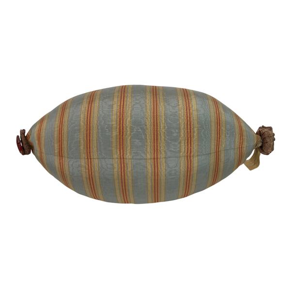 Rare Vintage Mackenzie Childs Bolster Homecoming Queen Football Cushion Pillow - Picture 4 of 13